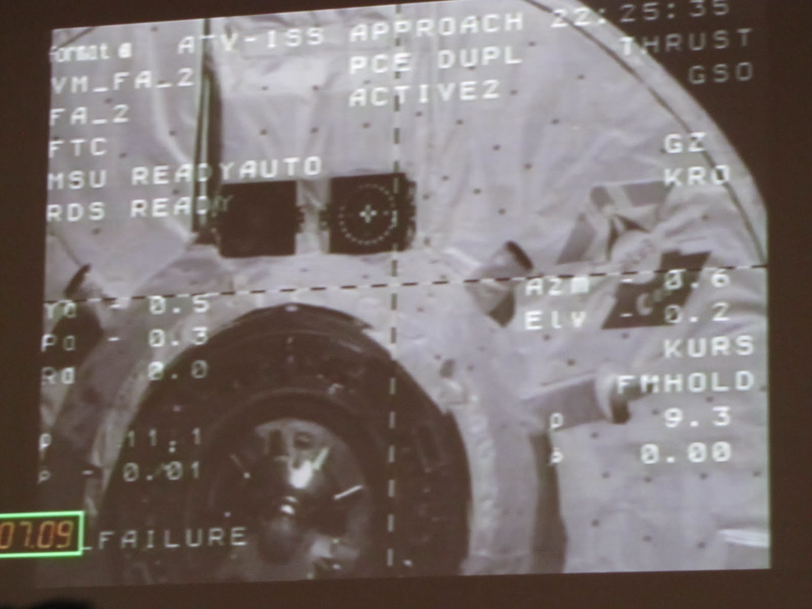 Vidéo en direct d'approche d'arrimage du vaisseau spatial ATV-133
