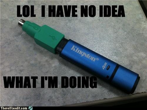 Meme d'une clé USB Kingston avec texte humoristique