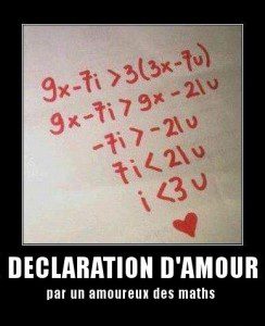 Équations mathématiques et symboles Amour et Amitié