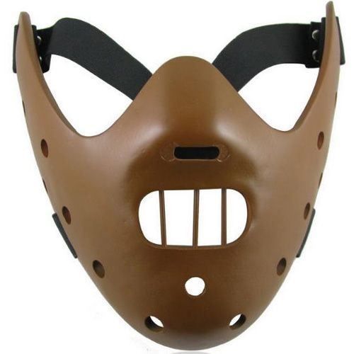Masque de style Hannibal Lecter en cuir marron clair