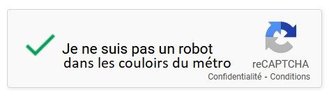reCAPTCHA français: « Je ne suis pas un robot dans les couleurs du métro »